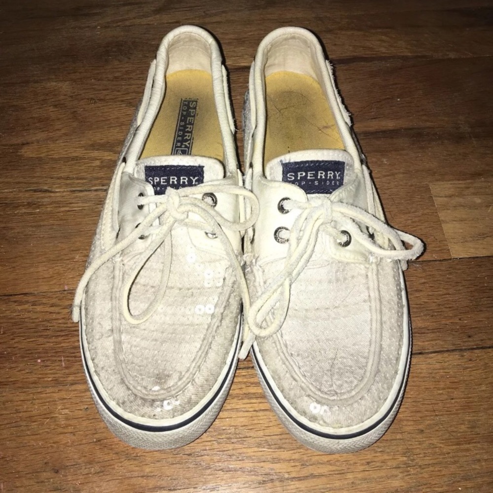 Sperry Topsider Sequin White